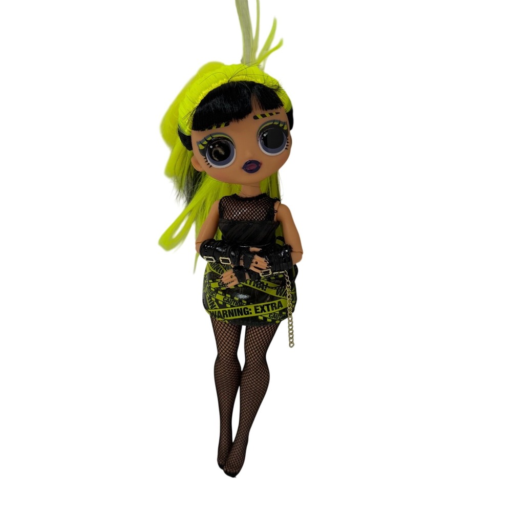 LOL Surprise OMG Remix Bhad Gurl Fashion Doll Neon Yellow Black Hair X-0012